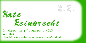mate reinprecht business card